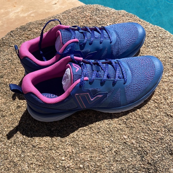 Vionic Mesh Lace-Up Athletic Sneakers - 335 Miles ~ Indigo - Picture 3 of 11